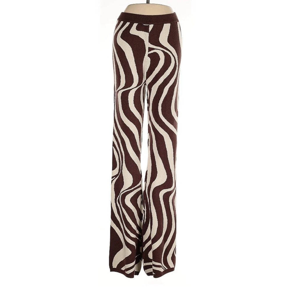 12th Tribe brown and cream knit pants